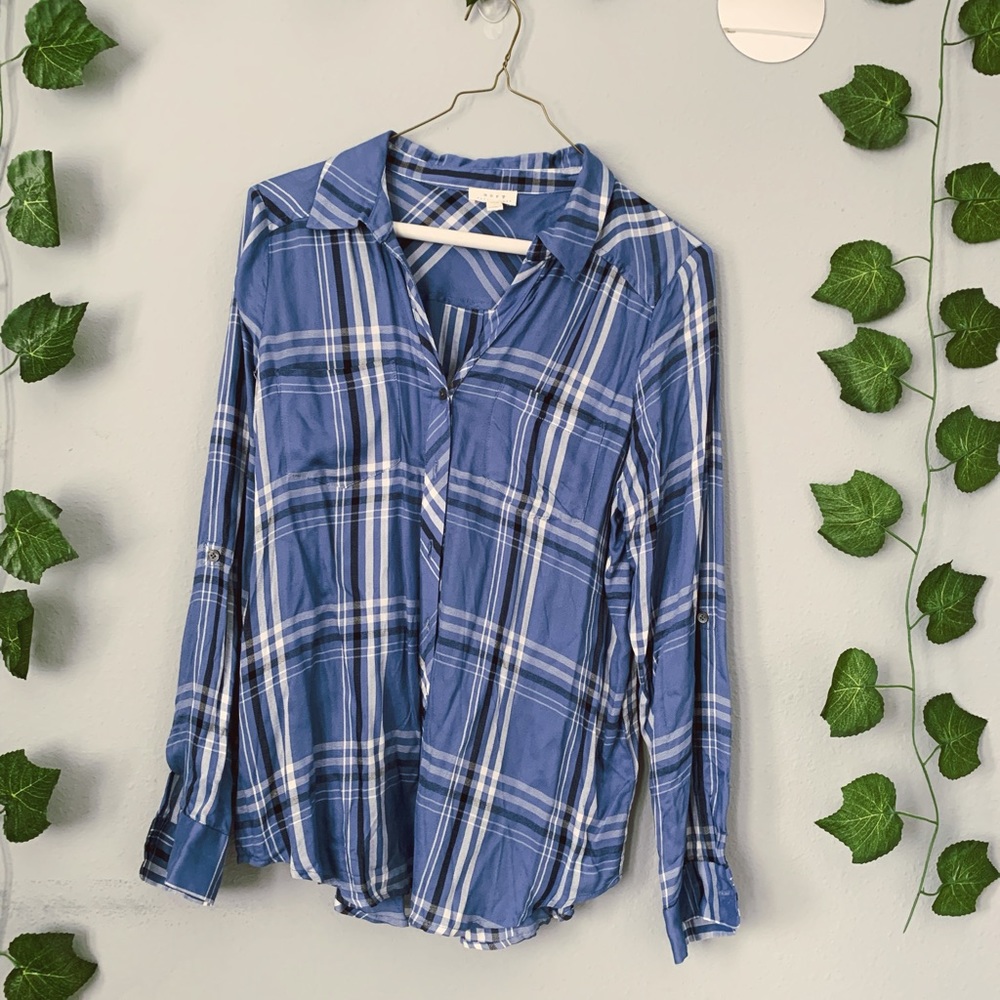 Oversized Soft Flannel Plaid Button Up